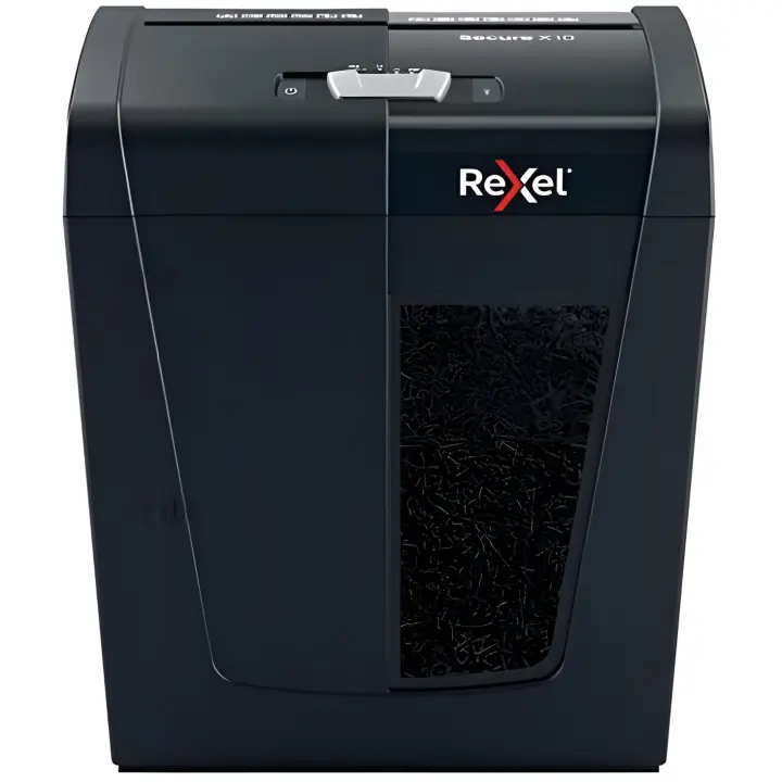 Rexel Destructora de Papel en Corte en Partículas 10 Hojas P4 Papelera Extraíble 18 L Silenciosa y Compacta 2020124 - 1