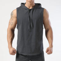 Top De Entrenamiento De Baloncesto Para Hombres Verano 2024 Sin Mangas Con Capucha Secado Rápido Estilo Deportivo Top Fitness Manga Larga Color Sólido - details 6