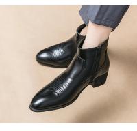 Botas De Negocios Para Hombre Estilo Británico Vintage Hechas a Mano En Cuero PU Botas De Tobillo Materiales De Suela Y Lining De PU - details 14