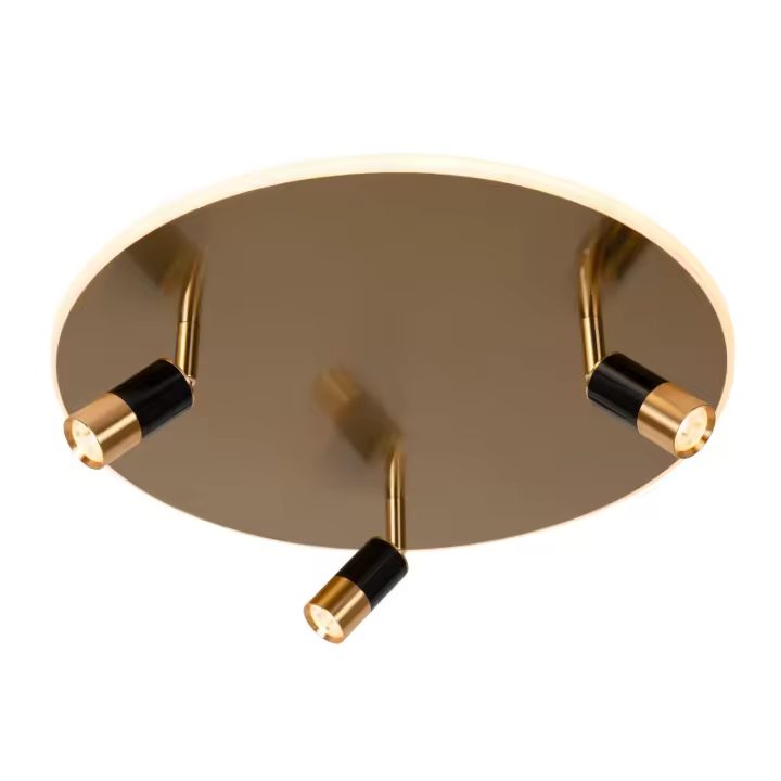 Lucide JUBEL - Lámpara de techo - Ø 48 cm - LED - CCT - 2500K/3000K - Oro mate / Latón - 1