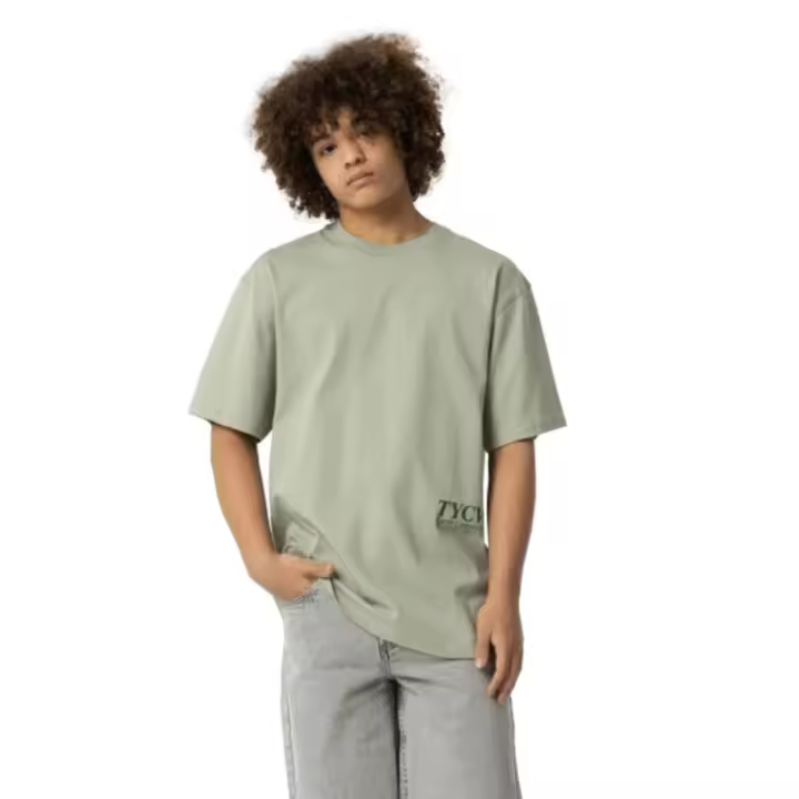 TIFFOSI - Camiseta para hombre de manga corta en color verde marca - Relaxed Fit - Print en espalda - 1