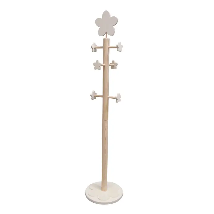 Percha árbol Infantil Greca en Madera de Pino y Chopo en Crudo - 1