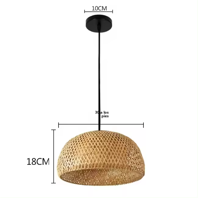 Lámpara Colgante De Bambú Estilo Chino Tejido a Mano Para Decoración De Restaurante Y Hogar Iluminación Fijación Pendente - 1