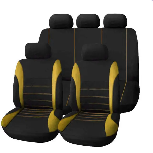 Funda de asiento de Coche de tela de Giro para todas las instalaciones, Universal, color Negro - 1
