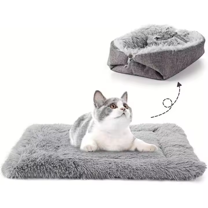 Cama para mascotas 3 en 1 | Alfombra, tapete y cama: multifuncional y práctica - 1