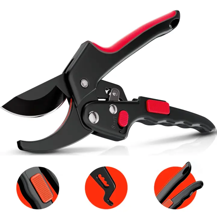 Tijeras De Jardín Premium Para Tareas De Jardinería 3 Veces Fáciler Rachet Hand Ideal Para Artritis O Manos Débiles Corte De Capacidad S - 1