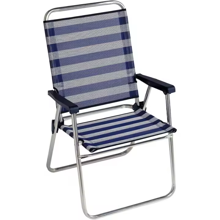 SILLA PLAYA RESPALDO FIJO ALTO ALUMINIO - 1