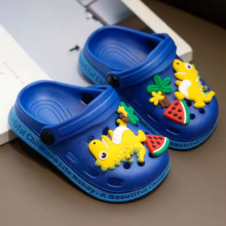 Zapatillas De Dinosaurio Para Niños Antideslizantes Secado Rápido Transpirables Sandalias De Jardín Para Bebés Con Patrón De Dinosaurio - 1