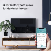 Sensor De Temperatura Y Humedad Inteligente ZigBee MoesHouse Con Control Por App Tuya Luz De Iluminación Ajustable Y Detector De Temperatura - details 7