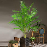 Planta Artificial De Palma Tropical Grande 50-88cm Hojas Verdes De Plástico Para Decoración De Jardín Oficina Y Hogar - details 3