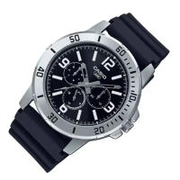 Reloj deportivo hombre Casio MTP-VD300-1b  45mm correa de goma resistente al agua - details 1