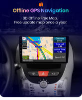 AWESAFE inalámbrico CarPlay Android Auto Radio para Peugeot 107 Toyota Aygo Citroen C1 2005 2006 2007 2008 2009 2010 2011 2012 2013 2014 coche reproductor multimedia GPS 2 din autoradio volante controles RDS Bluetooth - details 10