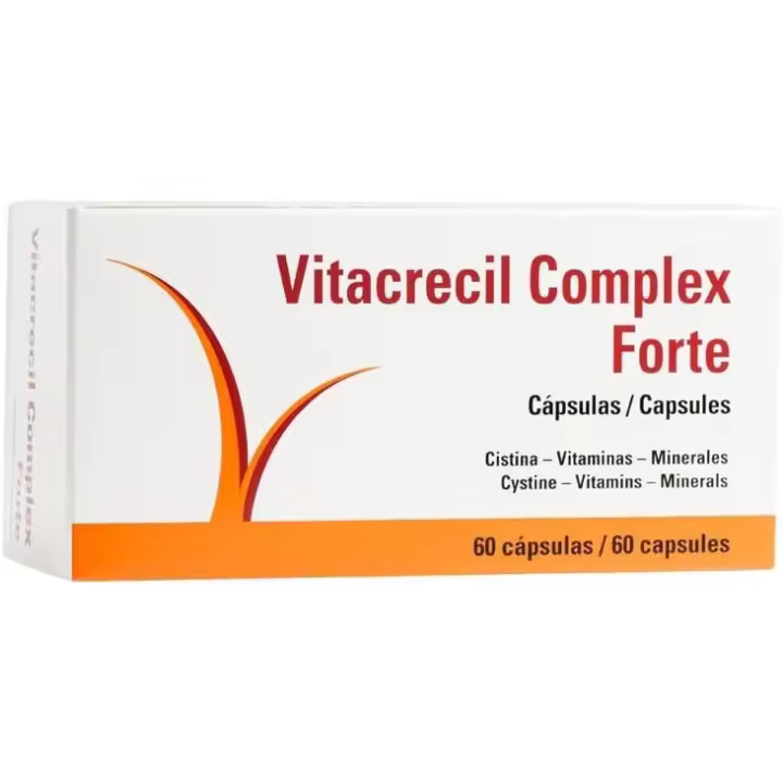 Vitacrecil Complex Forte 60 capsulas,nutrición de cabellos y uñas,mantener el cabello y las uñas en óptimas condiciones. - 1
