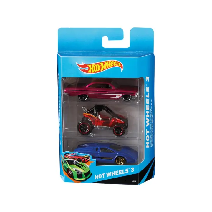 Hot Wheels Pack 3 Coches de Juguete Mattel K5904 Vehículos miniatura a escala - 1