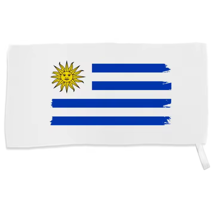 MERCHANDMANIA TOALLA PEQUEÑA ABSORBENTE bandera uruguai logo latinoamerica pais hispanoamerica suave personalizada con cinta elastica - 1