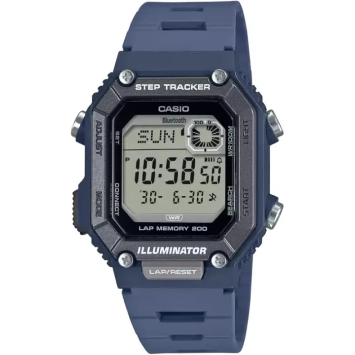 Reloj Casio Digital Step Traker, Bluetooth, Azul Ws-b1000-2avef - 1