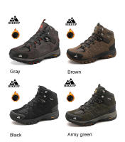 Botas De Nieve HIKEUP Para Hombres Cuero Sintético Y Peluche Deportivas De Exterior Para Senderismo Y Trekk Ing Antideslizantes Talla 40-45 Color Negro Marrón Gris Verde - details 5