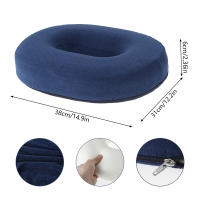 Cojín De Silla Universal De Comodidad Premium Para Motocicleta Y Coche Anti Hémorroides No Eslipiente Esponja Ortopédica Forma De Coccyx - details 7