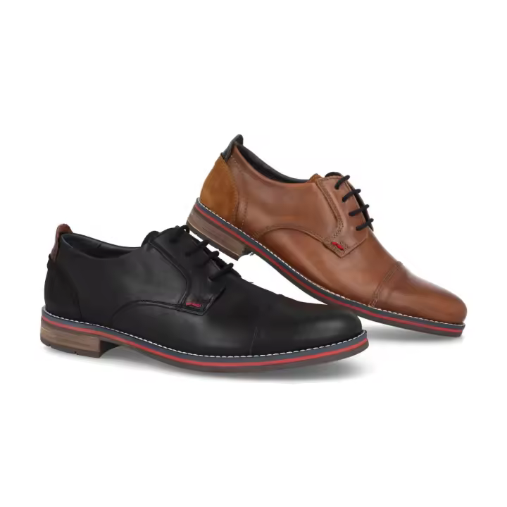 Mº2838 - DJ SANTA ZAPATO CABALLERO PIEL  COLORES : NEGRO , MARRON  TALLAS : 39 AL 46  CORTE EXTERIOR : PIEL  FORRO INTERIOR : PIEL   PLANTILLA : PIEL    ALTURA TACÓN / CUÑA : 2,5 CM.  PISO : SINTÉTICO - 1