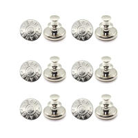 6pcs Botones De Malla Ajustables Y Desmontables Vintage Metálicos Para Ropa Accesorio I-Boton Costura Libre Garantía De Calidad - details 2