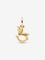 Pandora - Charm Colgante Unicornio Mecedor-Plata de Lei, Baño de Oro de 14K - details 0