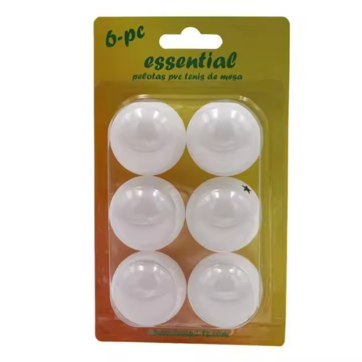 Pelotas Ping Pong PVC Blíster 6 Pelotas Blancas - 1