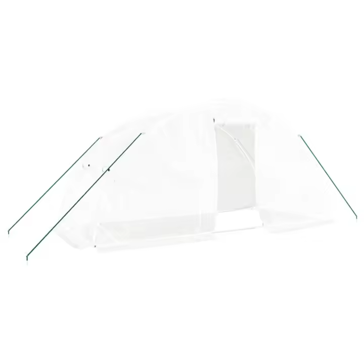 vidaXL Invernadero con estructura de acero 10 m² 5x2x2,3 m Color Blanco,  Verde, y mas - 1