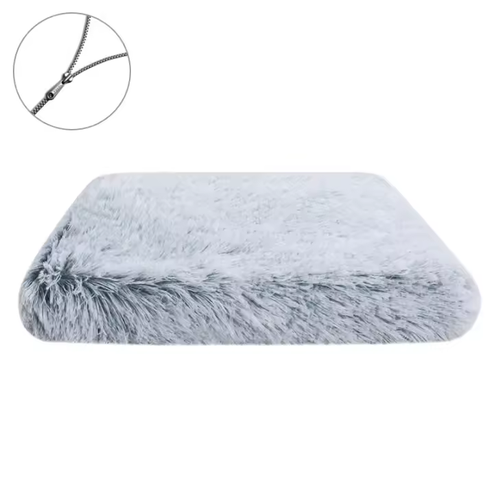 Alfombra Cuadrada De Pelo Largo Para Mascotas Cama Para Perros Y Gatos Con Fondo No Eslipiente Desmontable Sofá De Sueño Profundo Para Invierno Cama Caliente Para Gatos - 1