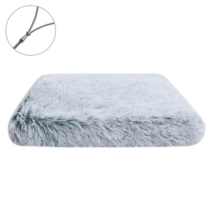Alfombra Cuadrada De Pelo Largo Para Mascotas Cama Para Perros Y Gatos Con Fondo No Eslipiente Desmontable Sofá De Sueño Profundo Para Invierno Cama Caliente Para Gatos - 1