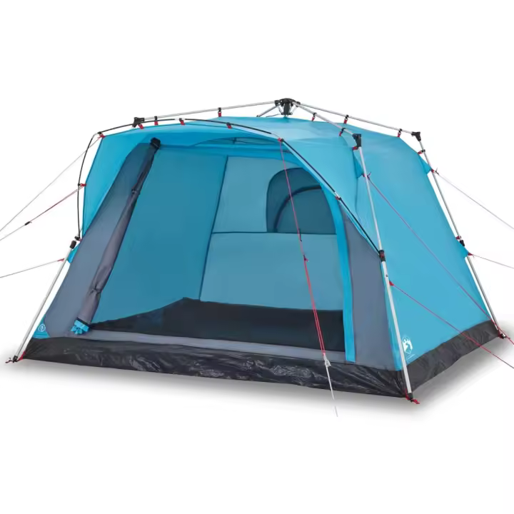 vidaXL Tienda campaña cabaña 4 personas apertura rápida Color Gris y naranja,  Azul,  Verde y mas - 1