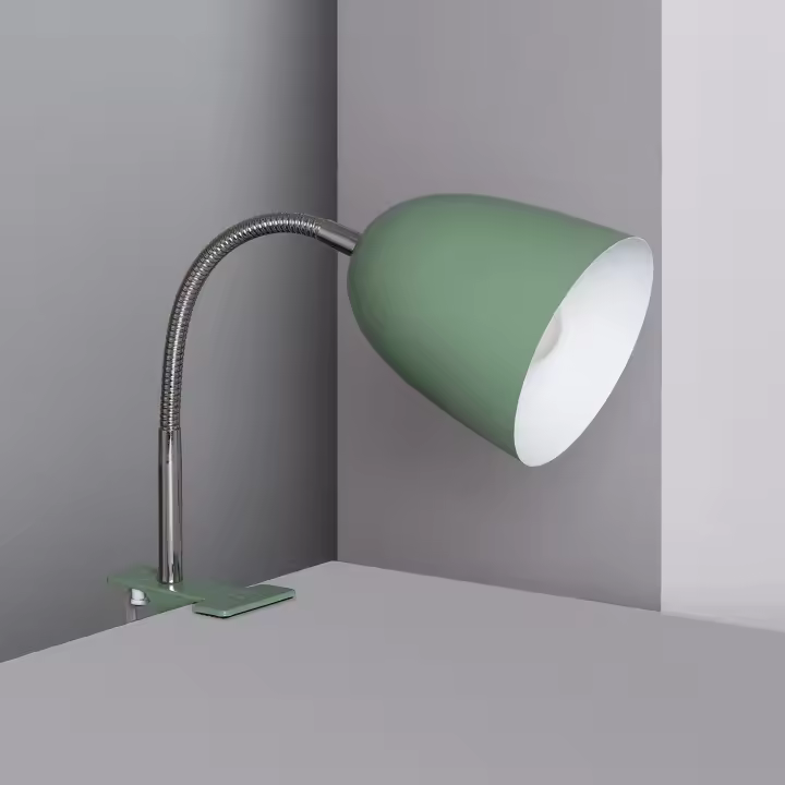 Ledkia Lámpara Flexo Escritorio de Metal con Pinza Ripley Verde Celadón - 1