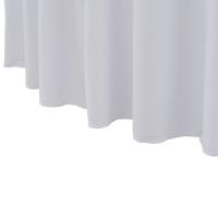 vidaXL Fundas elásticas para mesa 2 uds con falda 150x74 cm blanco - details 2