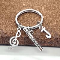 Llavero De Cifra Musical G Clef Con Letras a E J M Colgante De Flauta Llavero De Moda Para Regalo De Cumpleaños - details 3