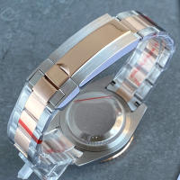 Reloj Mecánico Automático Para Hombre NH34A Rose Gold Doble Tono Con Correa Jubilee 200m Impermeable Movimiento GMT Reloj De Divercio - details 5