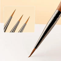 Pincel De Uñas Con Manija De Sandalo De Kolinsky Pelo Herramienta Para Gel UV Acrílico Carving Pincel Para Polvo Líquido Y Dibujo De Uñas DIY - details 2