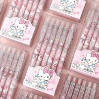 Sanrio 12pcs Bolígrafos Gel De 0.5mm Negro Para Estudiantes Con Diseños Lindos De Kuromi Melody Cinnamoroll Pochacco Suministros Escolares Y De Oficina - details 8
