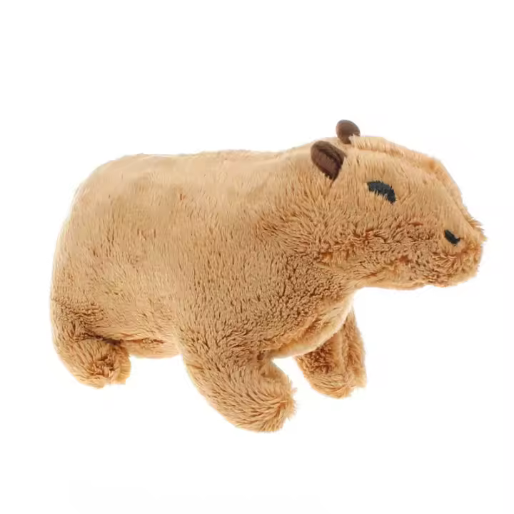 Muñeco De Peluche Capibara Papa Simulación De Anillo Suave Y Fluffy Para Niños Regalo De Cumpleaños Juguete De Algodón PP - 1