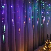 Luces De Hielo LED 3.5M Para Exterior Puerta De Enlace Navidad Boda Calle Decoración De Eave Cuadrado Luces De Fiestas EU Plug - details 9