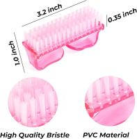 cepillos de uñas para uso diario: 4 tipos diferentes de cepillos de uñas con mango de plástico para limpiar uñas, para manos, pies y uñas. - details 0