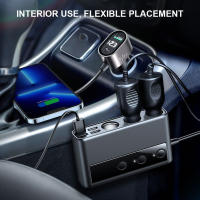 Adaptador De Cargador Para Coche 154W 9-en-1 QC3.0 PD USB 3 Enchufe Del Cigarrillo Divisor Con Interruptores Independientes Salida DC - details 3