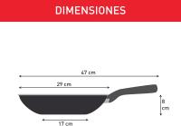 Comfort Max - Sartén wok 28 cm antiadherente, inoxidable Maple 18/10, Thermo-Spot, base Gruesa, cocinado homogéneo, mango ergonómico fresco, saltea, recetas Asiaticas, Apto todas las Cocina - details 2