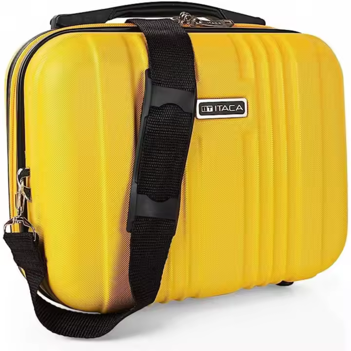Neceser Rígido Sevron Itaca Amarillo - Compartimento con Cremallera - 1