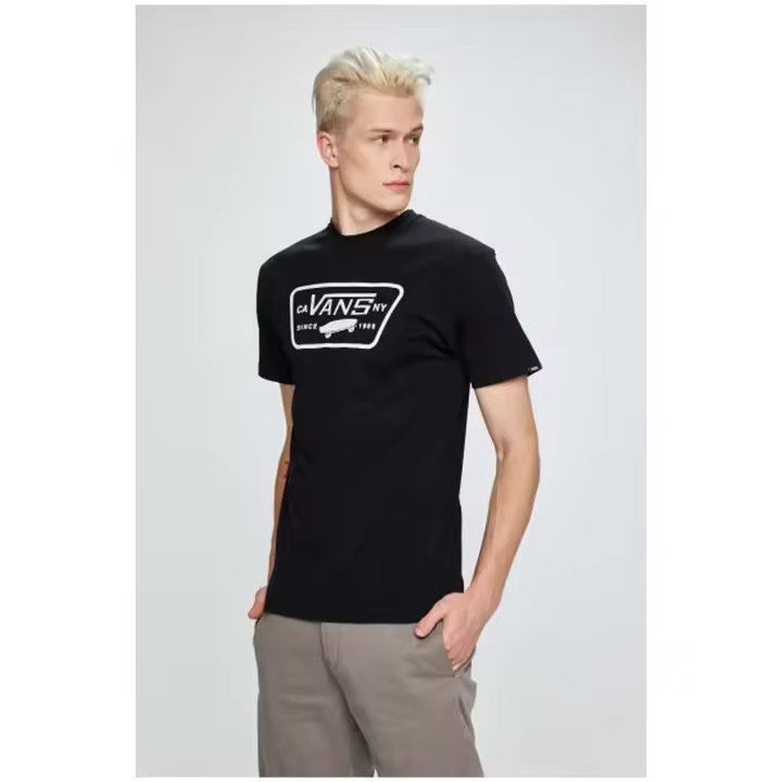 Camiseta de Manga Corta Vans Full Patch para hombre en color negro - 1