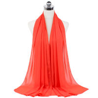 Nueva Elegante Bufanda De Mujer 2023 Modesta En Chiffón Sólido Tamaño Grande Abrazadora Para Cabeza Y Cuello Protección Solar Estilo Fashion - details 37