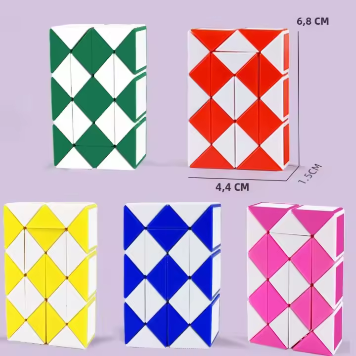 Regla Mágica Mini Serpiente 24 Puzzle Cubo Plegable Juguete Educativo Para Niños Desafío Cerebral Regalo De Fiesta - 1