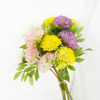 Rama De Flores Artificiales En Forma De Césped Con 3 Cabezas Decoración Para Hogar Y Bodas Hojas De Planta Falsa Para Vaso Y Jardín Accesorios De Fiesta DIY - details 0