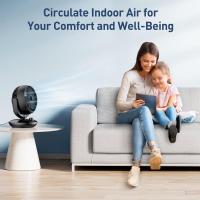 Ventilador de circulación de aire silencioso, potente ventilador de mesa con turbina oscilante automática, 3 velocidades, temporizador de 12 horas, control remoto, extraíble y lavable, apto para dormitorios, salones y oficinas - details 2