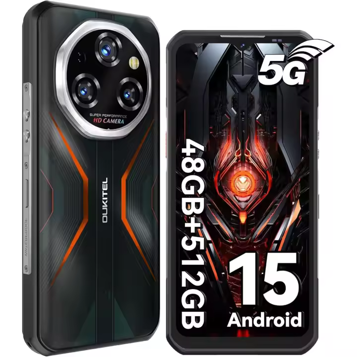 OUKITEL WP55 Pro 5G Movil Irrompible Android 15 48GB+512GB/2TB 6.6" FHD+ 120Hz  11000mAh/33W 108MP+32MP GPS/OTG - 1