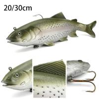Artificial Wobblers Bait De Gran Tamaño 20/30cm Para Pesca En El Mar Lure Suave Simula Swimbait Crank Bait Para Pesca En Agua Profunda Pike Pesca Tackle - details 2