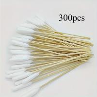 Cepillos De Algodón Cilíndricos En Lote De 50/100/300/500/900/1000 Con Palos De Madera Largos Para Limpieza De Oídos Tatuaje Maquillaje Suministros Médicos - details 2